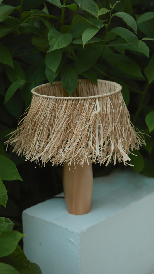 Tek Katlı Doğal Rafya Abajur