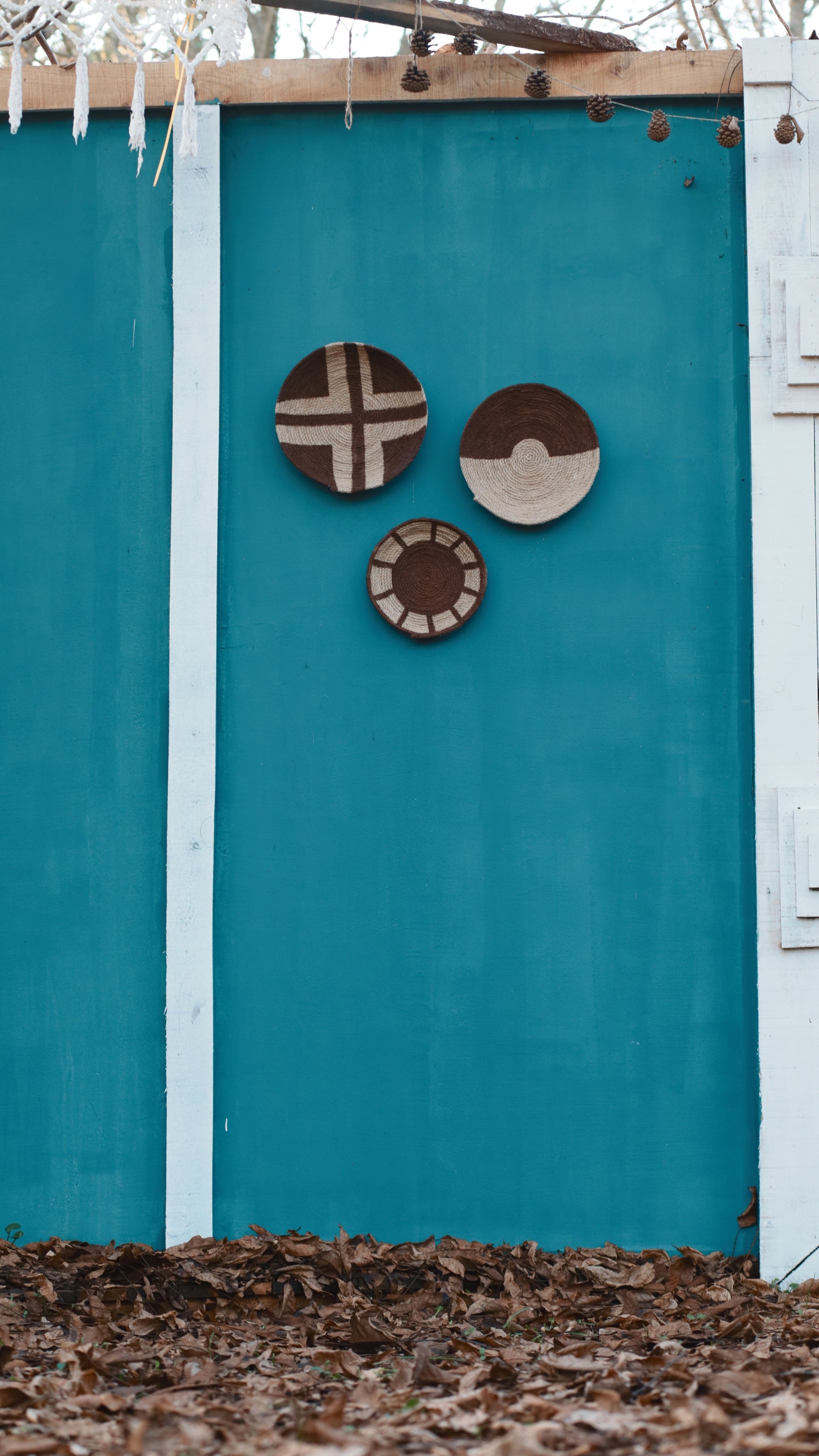 3'lü El Yapımı Afrikan Duvar Tabağı Seti