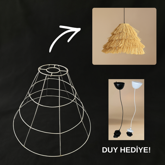 Konik Demir Tel Avize İskeleti