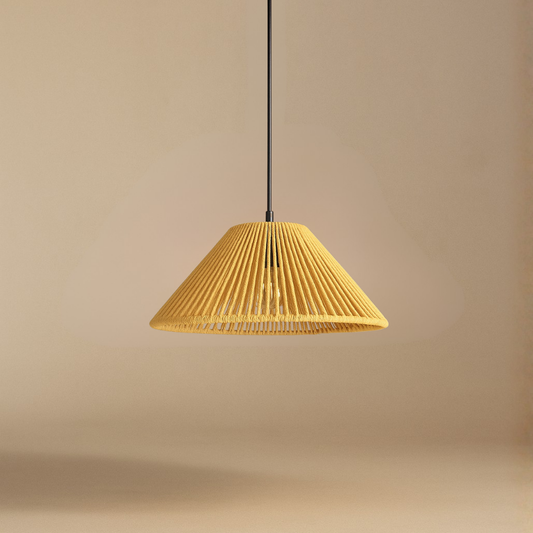 Makrome Avize (Hardal, Kahverengi, Ekru) (40CM)