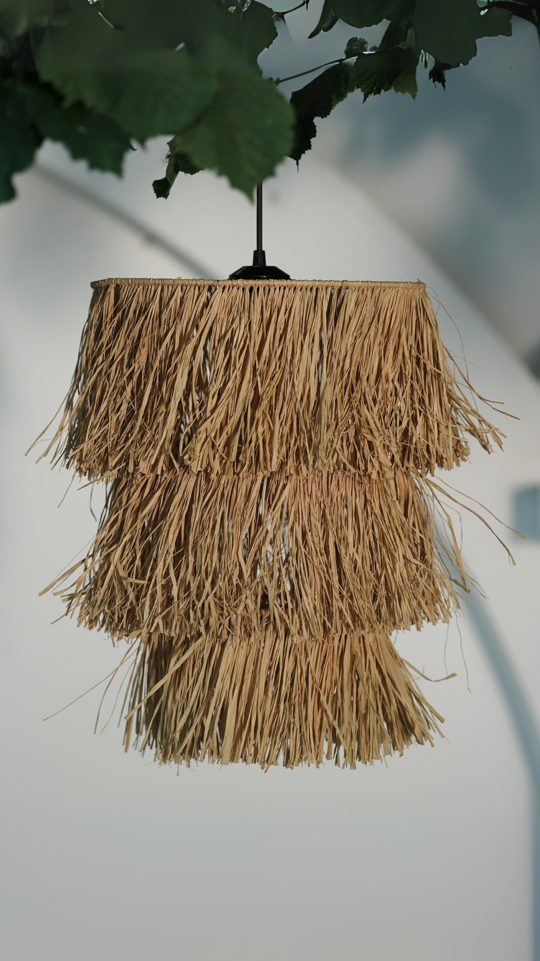 3 Katlı Rafya Avize