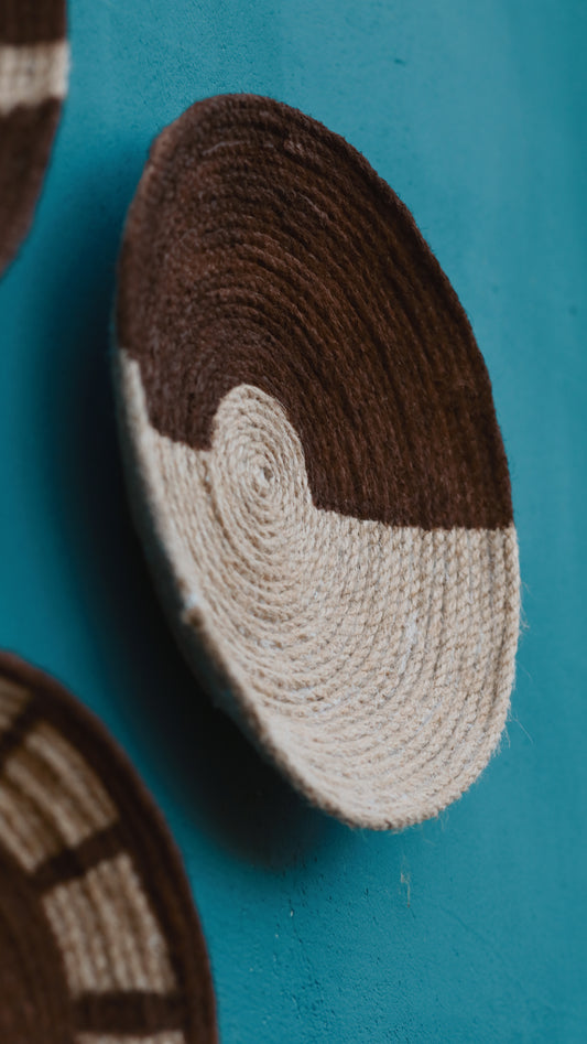 3'lü El Yapımı Afrikan Duvar Tabağı Seti