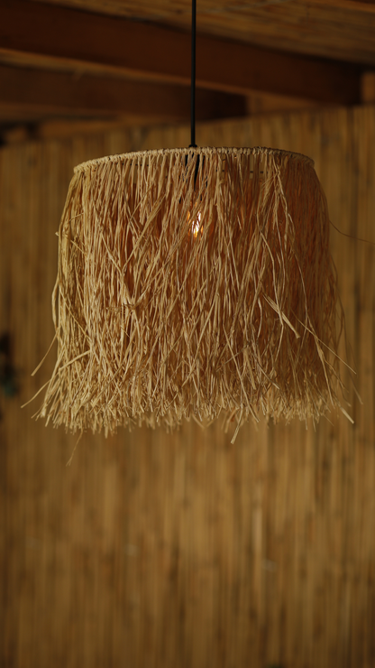 1 Katlı Rafya Avize