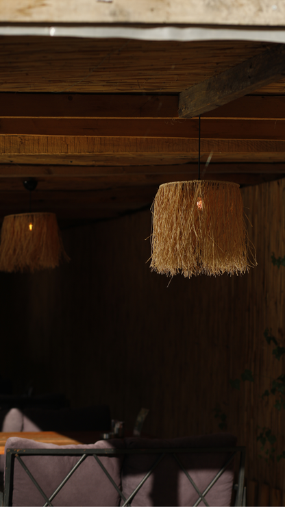 1 Katlı Rafya Avize