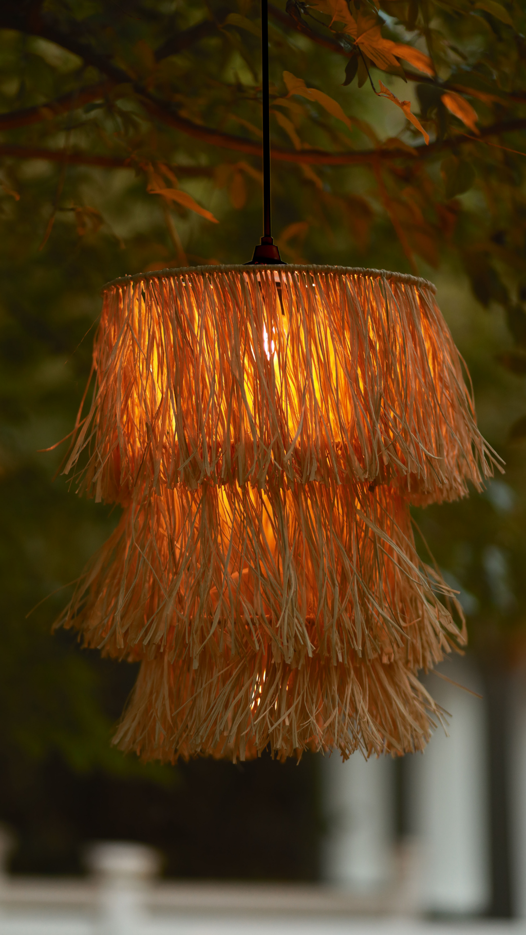 3 Katlı Rafya Avize