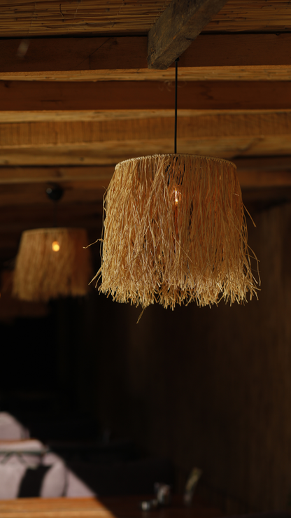 1 Katlı Rafya Avize