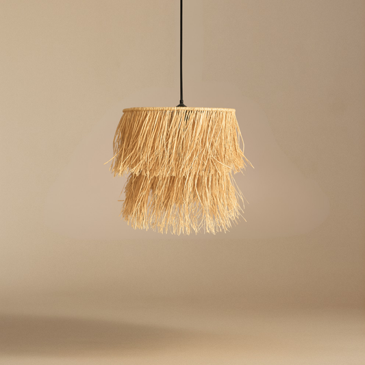 2 Katlı Rafya Avize