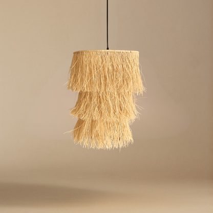 3 Katlı Rafya Avize