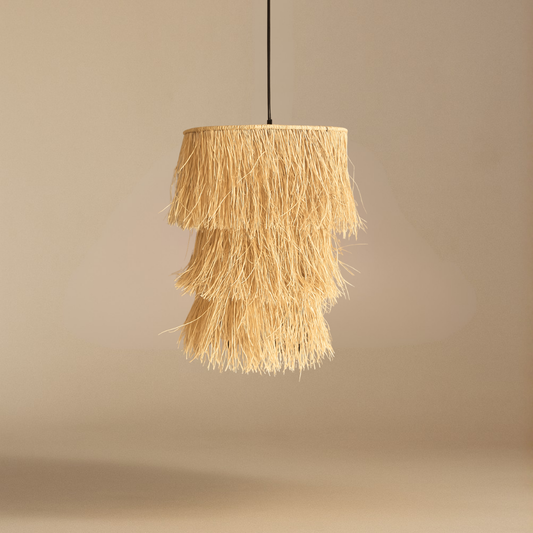 3 Katlı Rafya Avize